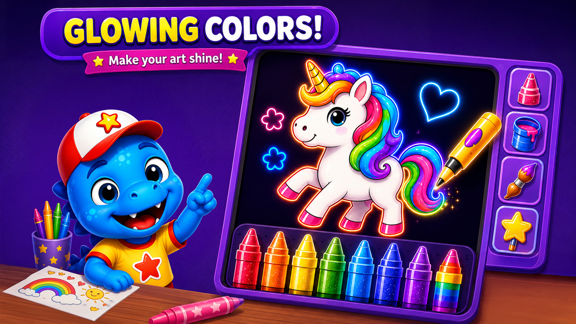 Glowing colors screen